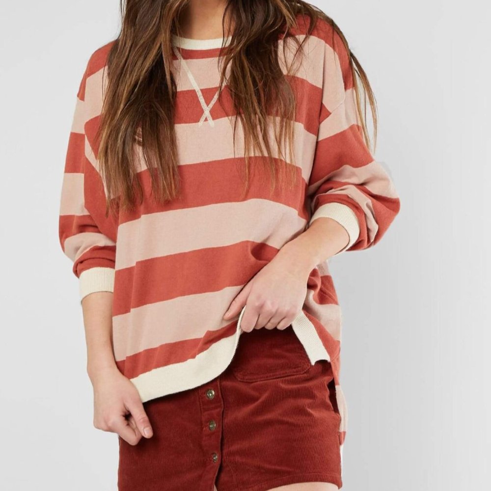 FREE PEOPLE Surfin On Your Stripes Dolman Sweater - Picture 2 of 9